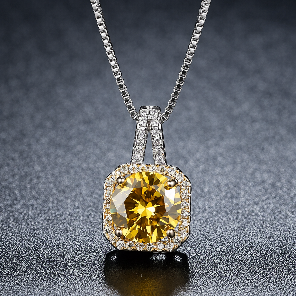 Collar Cristal Amarillo Circones