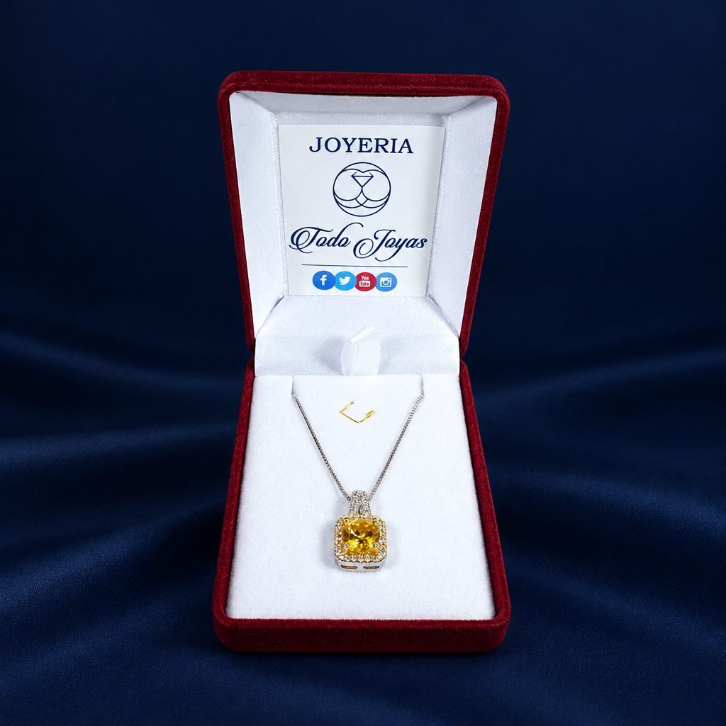 Collar Cristal Amarillo Circones